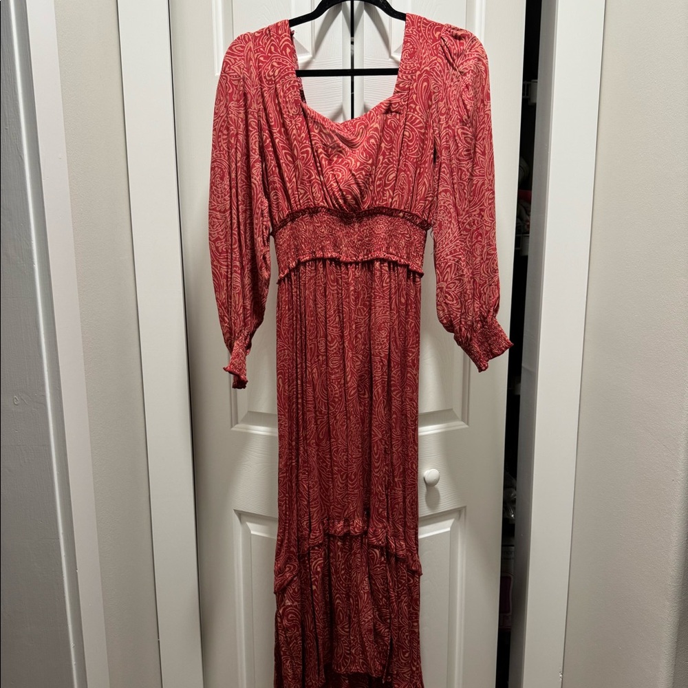 Angie red and orange maxi